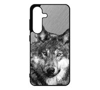 Coque Silicone Pour S25 Loup Gris Telephone Animal Animaux Louve Pas Cher Personnalis¿ Effet Lupus Design Noir Dessin Pour Samsung Galaxy