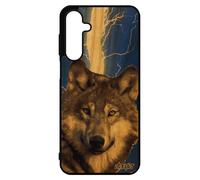 Coque Silicone Pour Samsung A16 4g 5g Bois Loup Predateur Housse Louve Orage Foudre B¿Te Sauvage De Protection Bleu Made In France Pour Galaxy