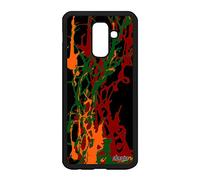 Coque Silicone pour Samsung Galaxy A6 Plus 2018 Peinture Moderne Caoutchouc Metal Portable Pas Cher Orange Telephone Motif Abstrait 4G de