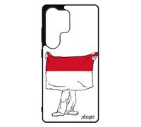 Coque Silicone Pour Samsung Galaxy S25 Ultra Drapeau Monaco Monegasque Foot Case Smartphone Basket Design Football Gel Housse De