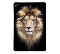 Coque Silicone pour Samsung Galaxy Tab A9 8.7" Étui de Protection pour Tablette Noir,Lion Motif Dos Accessoires pour Tablettes Ordinateurs Portables et Périphériques Back Cover