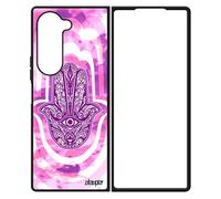 Coque Silicone Pour Samsung Galaxy Z Fold 6 Main De Fatma Symbole Housse Berbere Etui Rose Cadeau Aid Al-Kabîr Fatima Talisman Fille