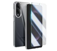 Coque Silicone pour Samsung S25 Edge et Verre Trempé Anti-rayures Transparent