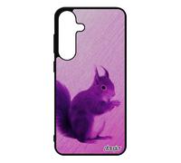 Coque Silicone Pour Samsung S25+ Plus Ecureuil Rigide Rose Animaux Design Etui Housse Texture Foret Jolie Motif Mignon Animal De Pour Galaxy