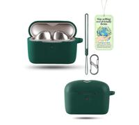 Coque Silicone pour SENNHEISER Momentum True Wireless 5, Étui Protection | Inclus Cordon & Mousqueton en 8 | Housse de Protection Souple Anti-Choc et Anti-Poussière pour Écouteurs Sans Fil, Vert