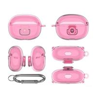 Coque Silicone pour tpu Transparente pour SHOKZ Open Dots ONE(Transparent Pink)