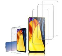 Coque Silicone Pour Xiaomi Poco M3 Pro 5g 6.5" Gel Ultraslim Et Ajustement Parfait - Transparent + 3 Films Verre Nano Fléxible - Transparent