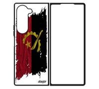 Coque Silicone Pour Z Fold 6 Drapeau Angola Angolais Jeux Olympiques Smartphone Etui Foot Basket Case Made In France Samsung Galaxy