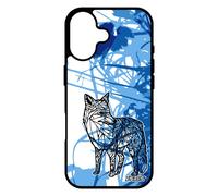 Coque Silicone Renard Pour Iphone 17 Dessin Roux Housse Telephone Graphique Ethnique Fleur Feuilles Nature Montagne Tpu Bleu Animal