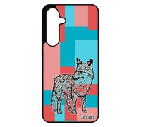 Coque Silicone Renard Pour Samsung S24 Fe Design Personnalis¿ Animaux Dessin Tribal Azteque Goupil Alu Portable Carr¿ Femme Foret Pour Galaxy