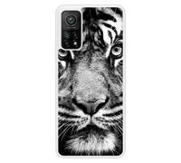 Coque Silicone Renforcée - Compatible Xiaomi Mi 10t - Design Tigre Blanc Et Noir
