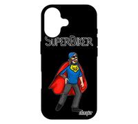 Coque Silicone Rigide Pour Iphone 17 Super Biker Motard Humour Metal Texte Heros Housse Bd Original Noir Comics Humoristique Drole
