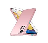 Coque Silicone Rose + Verre Trempe Pour Poco M4 Pro 5G