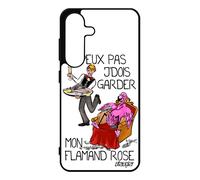 Coque Silicone S25 J'peux Pas J'dois Garder Mon Flamand Rose Humour Bande Dessin¿E Paradis Texte Humoristique Cartoon Pour Samsung Galaxy