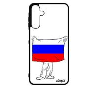 Coque Silicone Samsung Galaxy A15 4g 5g Drapeau Russie Russe Foot Telephone Antichoc Euro Coupe Du Monde Design Personnalisé Solide