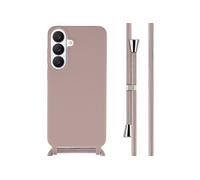 Coque Silicone Samsung Galaxy S26 FE avec Cordon Sand Pink
