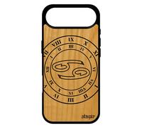 Coque Silicone Signe Astrologique Cancer Pour Iphone 17 Air Bois Noir Astrologie Horoscope Femme Housse Telephone Smartphone