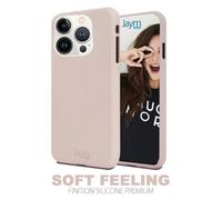 Coque Silicone Soft Feeling Rose Sable pour Apple iPhone 14 Plus - Finition Silicone - Toucher Ultra Doux