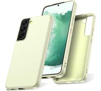 Coque Silicone Soft¿Touch Pour Samsung Galaxy S22 Plus ¿ Antichoc, Anti¿Poussière Et Antidérapante Avec Doublure Microfibre, Protection Intégrale, Blanc