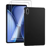 Coque Silicone Souple Anti-Chocs Pour Oneplus Pad 3 (13,2 Pouces) + 2x Verres Trempés 9h - Protection Complète Écran & Caméra, Antirayures Antidérapant, Noir