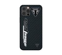 Coque Silicone Souple Transparente pour Apple iPhone imprimée en France, Triumph Street Triple, Carbon (iPhone 13 Pro)
