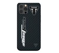 Coque Silicone Souple Transparente pour Apple iPhone imprimée en France, Triumph Street Triple, Carbon (iPhone 12 Pro Max)
