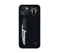 Coque Silicone Souple Transparente pour Apple iPhone imprimée en France, Triumph Street Triple, Carbon (iPhone 15)