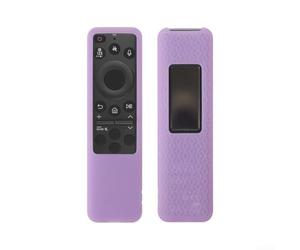 Coque Silicone Télécommande for pour Samsung BN59-01480A Étui Anti-Choc Universelle Protection Complète pour Neo QLED 14.2cm(Luminous Purple)