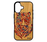 Coque Silicone Tigre Telephone Pour Iphone 17 Vrai Bois Mobile Bleu Tribal 512 Go Garcon Original Pastel Tattoo Housse Fauve Etui