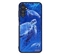 Coque Silicone Tortue Galaxy A14 4G 5G Design Aluminium Pas Cher Souple geante Case Antichoc Bleu Animal Animaux algue Ocean pour Samsung
