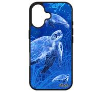 Coque Silicone Tortue Pour Iphone 16 Animaux Fonds Marins Geante Design Telephone Bleu Algue Animal Ocean Housse Antichoc 4g Marine Apple