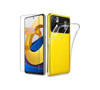Coque Silicone Transparente + Verre Trempe Pour Poco M4 Pro 5G
