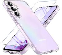 Coque Silicone Transparente + Verre Trempe Pour Samsung Galaxy A55 5G