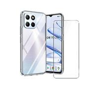 Little Boutik Coque Silicone Transparente + Vitre Protection Ecran pour Honor X6/Honor X8 5G/Honor 70 Lite 5G