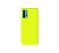 Coque silicone unie Mat Jaune Fluo compatible Xiaomi Redmi 9T
