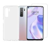 Coque silicone + verre trempé - 123 - Huawei P40 Lite 5G (6.5"") - Protection antichoc - Anti-rayure - Transparent 0.26mm