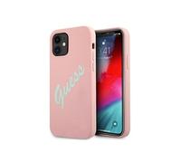 Guess Coque pour iPhone 12 Mini Silicone Vintage Rose