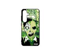 Coque silicone zombie pour Samsung S25 ville portable mort vivant unique housse fin du monde immeuble spectre halloween ruine pour galaxy