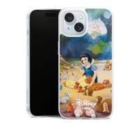 Coque Slim Compatible avec Apple iPhone 15 Etui Silicone Ultra Fine Coque en Silicone Ultra Fine Blanche-Neige Disney Produit sous Licence Officielle