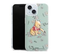 Coque Slim Compatible avec Apple iPhone 15 Etui Silicone Ultra Fine Coque en Silicone Ultra Fine Winnie l'ourson Disney Produit sous Licence Officielle