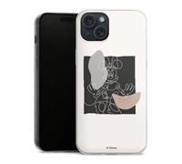 Coque Slim Compatible avec Apple iPhone 15 Plus Etui Silicone Ultra Fine Coque en Silicone Ultra Fine Minnie Mouse l'art du minimalisme Disney