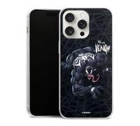 Coque Slim Compatible avec Apple iPhone 15 Pro Max Etui Silicone Ultra Fine Coque en Silicone Ultra Fine Marvel Venom Spider-Man