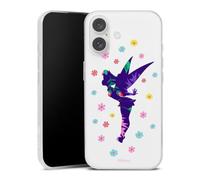Coque Slim Compatible avec Apple iPhone 16 Etui Silicone Ultra Fine Coque en Silicone Ultra Fine Fée Clochette Disney Produit sous Licence Officielle