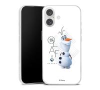 Coque Slim Compatible avec Apple iPhone 16 Etui Silicone Ultra Fine Coque en Silicone Ultra Fine La Reine des Neiges 2 La Reine des neiges Olaf Disney