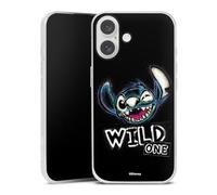 Coque Slim Compatible avec Apple iPhone 16 Etui Silicone Ultra Fine Coque en Silicone Ultra Fine Lilo & Stitch Produit sous Licence Officielle Disney