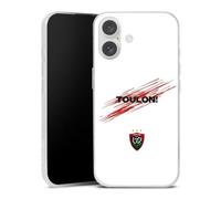 Coque Slim Compatible avec Apple iPhone 16 Etui Silicone Ultra Fine Coque en Silicone Ultra Fine Rugby Club Toulonnais Rugby RCT
