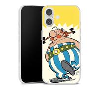 Coque Slim Compatible avec Apple iPhone 16 Etui Silicone Ultra Fine Coque en Silicone Ultra Fine Vintage Obelix Produit sous Licence Officielle
