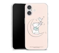 Coque Slim Compatible avec Apple iPhone 16 Etui Silicone Ultra Fine Coque en Silicone Ultra Fine Winnie l'ourson Porcinet Disney Produit sous Licence Officielle