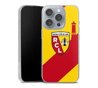 Coque Slim Compatible avec Apple iPhone 16 Pro Etui Silicone Ultra Fine Coque en Silicone Ultra Fine Racing Club de Lens Articles pour Fans France