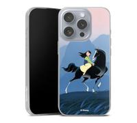 Coque Slim Compatible avec Apple iPhone 16 Pro Etui Silicone Ultra Fine Coque en Silicone Ultra Fine Mulan Produit sous Licence Officielle Disney